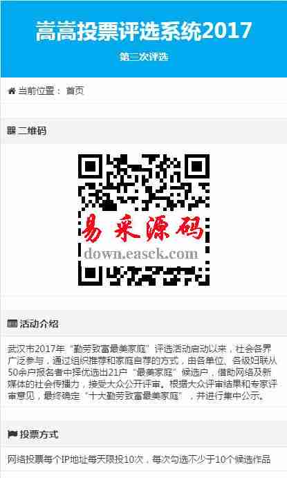 嵩嵩评选投票系统2017 v1.1