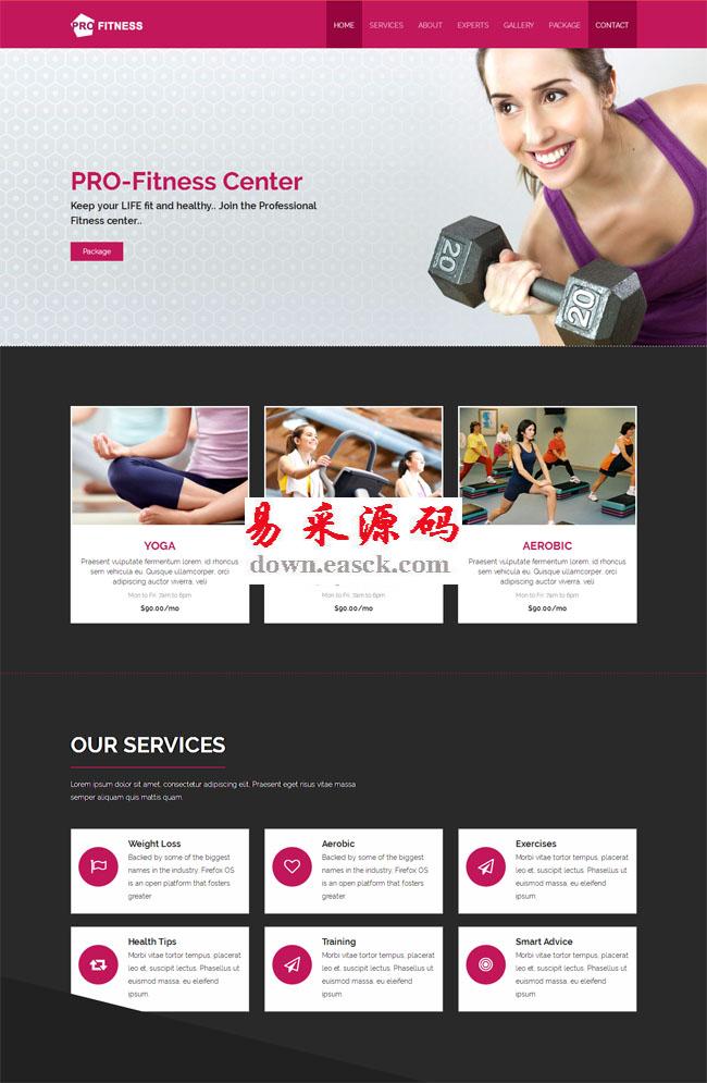 大气健身运动网站模板