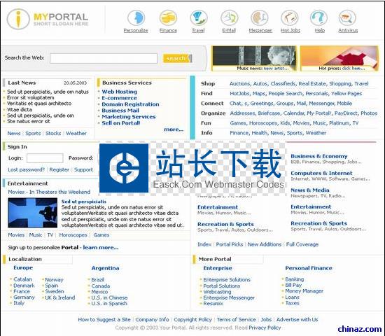 TemplateMonster 简实模板