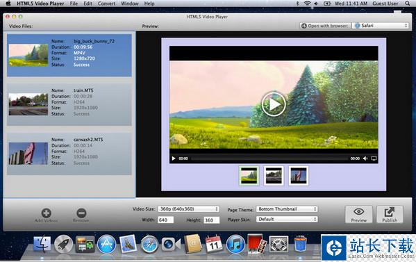 HTML5 Video Player for mac