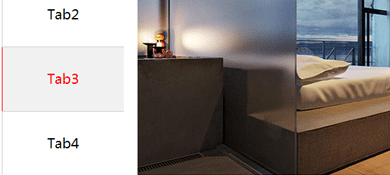 左侧纵式选项卡右侧图片切换特效