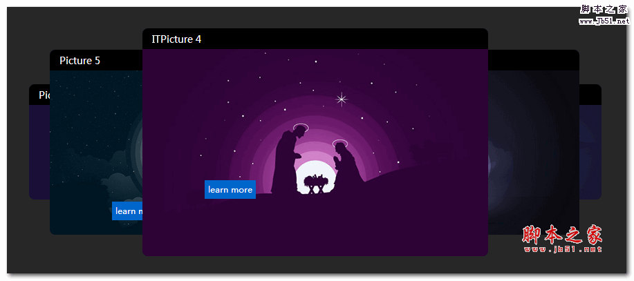 jQuery实现洗牌式图片旋转层叠切换特效源码