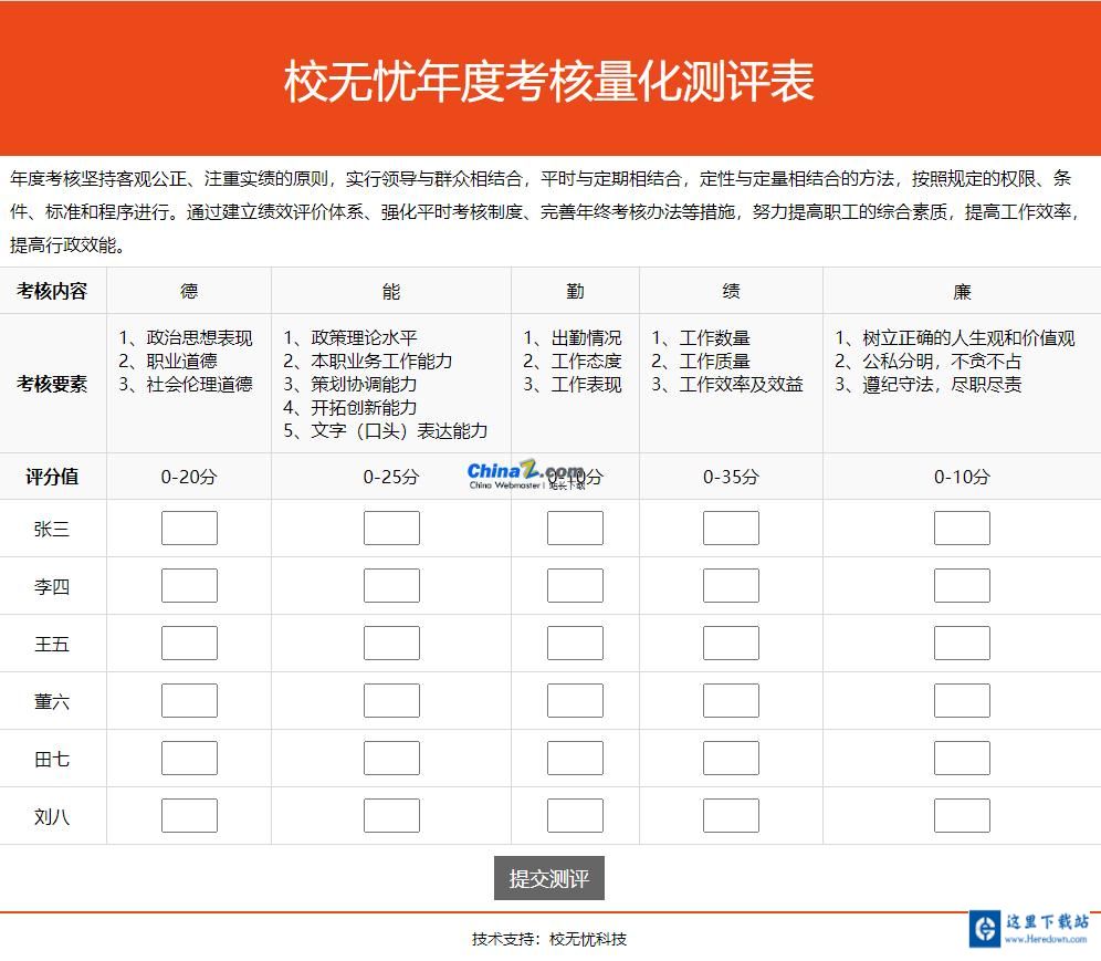 校无忧考核测评系统 v1.2