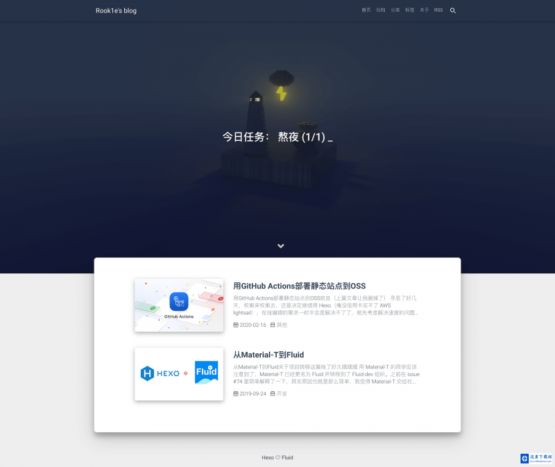 Hexo-theme-Fluid博客主题 v1.9.4