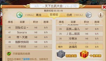 梦幻西游手游比武积分在哪看 积分有什么用