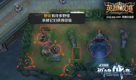 英雄战迹野区分布图 野区怪物分布说明