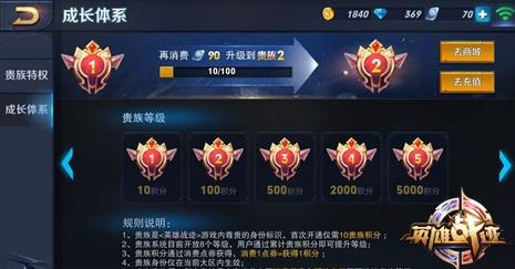 英雄战迹VIP特权 英雄战迹贵族等级1—8价格及特权介绍