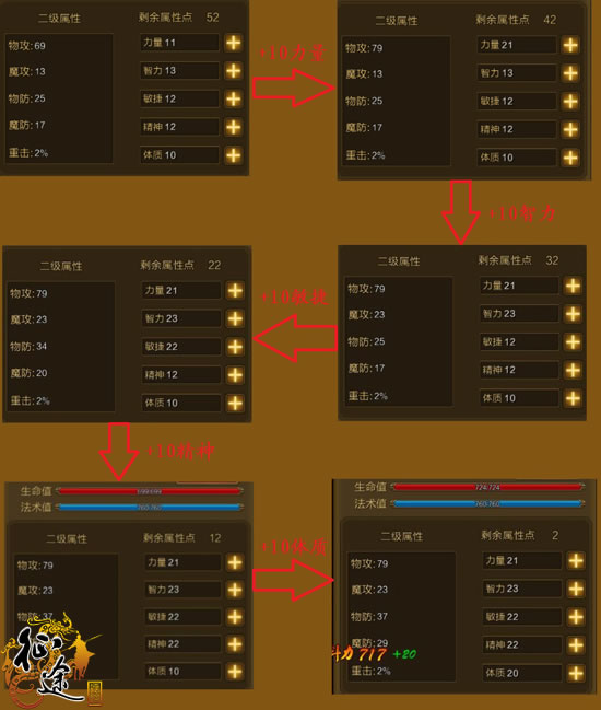 征途手机版角色点数分配技巧  角色属性点加点攻略