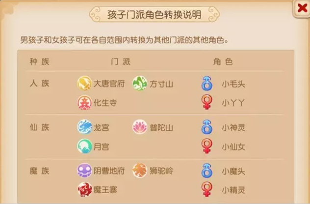 梦幻西游手游孩子怎么进行门派转换 梦幻西游孩子转换门派会带来什么影响