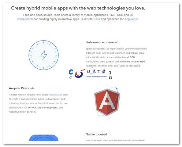 ionic HTML5 移动应用框架 v7.0.3