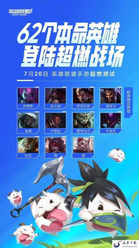 英雄联盟手游超燃测试7月20日正式开始,新增多项测试内容