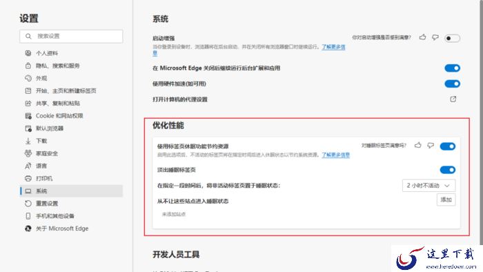 Edge浏览器标签页休眠功能怎么开启?Edge浏览器睡眠标签页开启方法