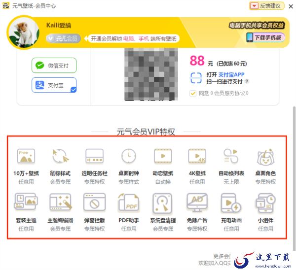 元气桌面会员充值方式有哪些_元气桌面VIP会员付款方式介绍