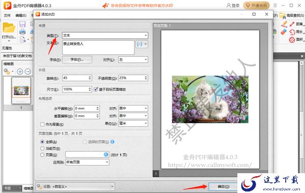 金舟PDF编辑器怎么添加水印_怎么添加页码