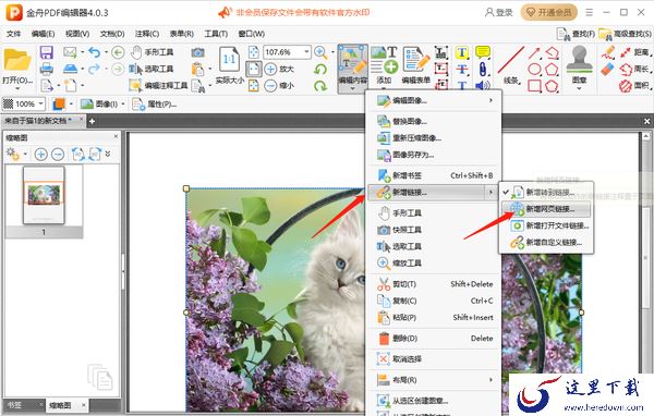 金舟PDF编辑器怎么插入图片_怎么添加超链接