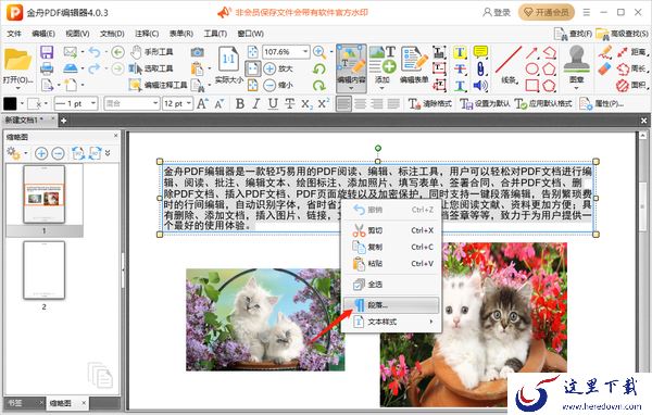 金舟PDF编辑器怎么设置文本行距_怎么添加图片背景