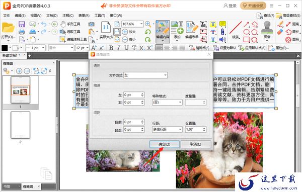 金舟PDF编辑器怎么设置文本行距_怎么添加图片背景