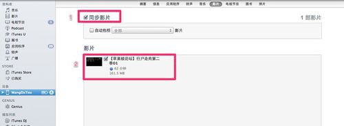 iTunes如何导入电影及在iOS设备上播放