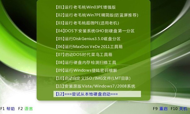 老毛桃winpe Build 20111206程序如何下载和运行