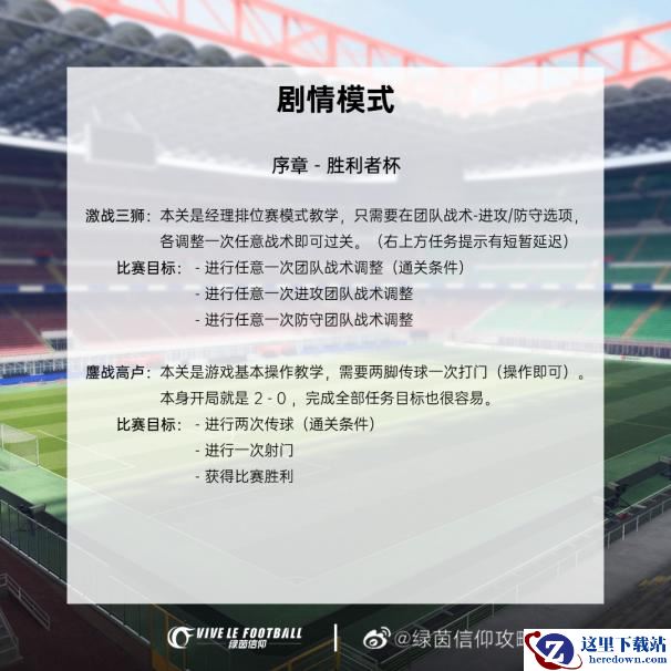 绿茵信仰剧情模式怎么玩