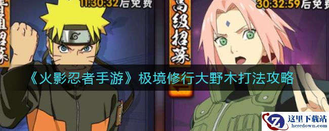 《火影忍者手游》极境修行大野木打法攻略