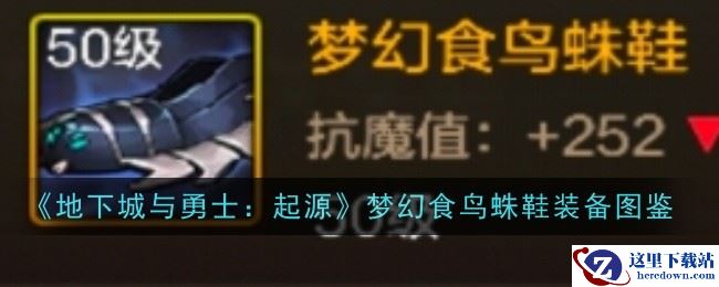 《地下城与勇士：起源》梦幻食鸟蛛鞋装备图鉴