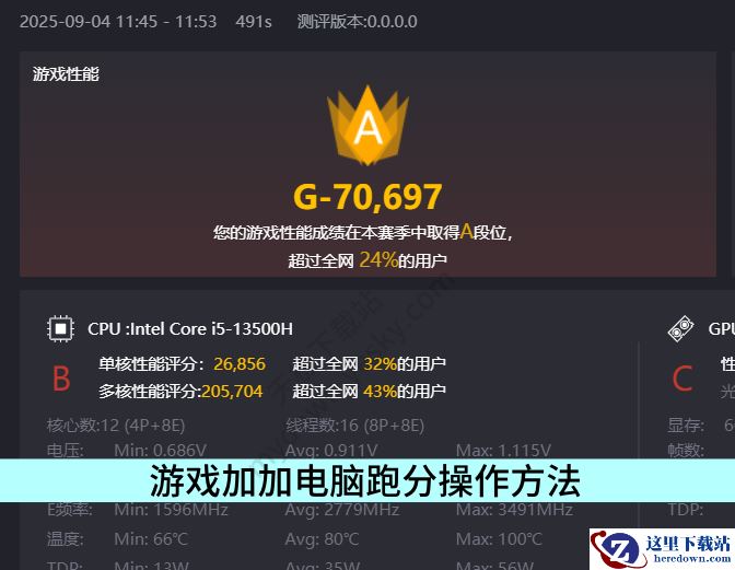 游戏加加电脑跑分操作方法