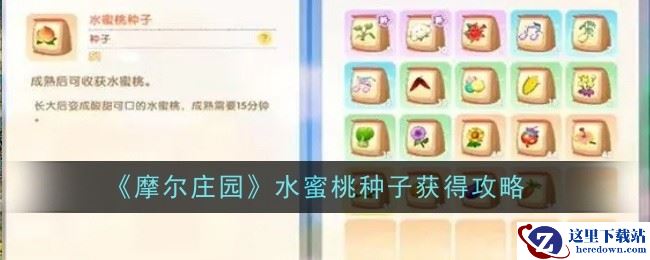 《摩尔庄园》水蜜桃种子获得攻略