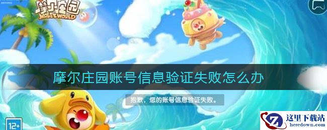 摩尔庄园账号信息验证失败怎么办