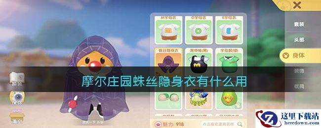 摩尔庄园蛛丝隐身衣有什么用